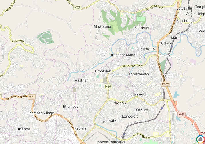 Map location of Brookdale